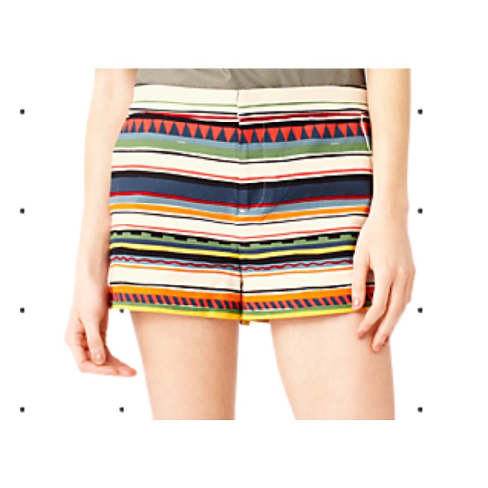Kate Spade Colorful Striped Tribal Print Shorts